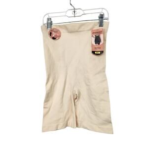 NWT Shapermint Essentials Beige High Waisted Shaper Short Slimming Women's M/L